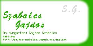 szabolcs gajdos business card